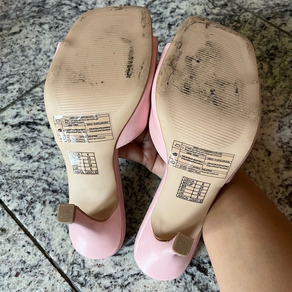 Forever 21 Baby Pink Mules 🎀- Size 8💕 - Picture 4 of 5